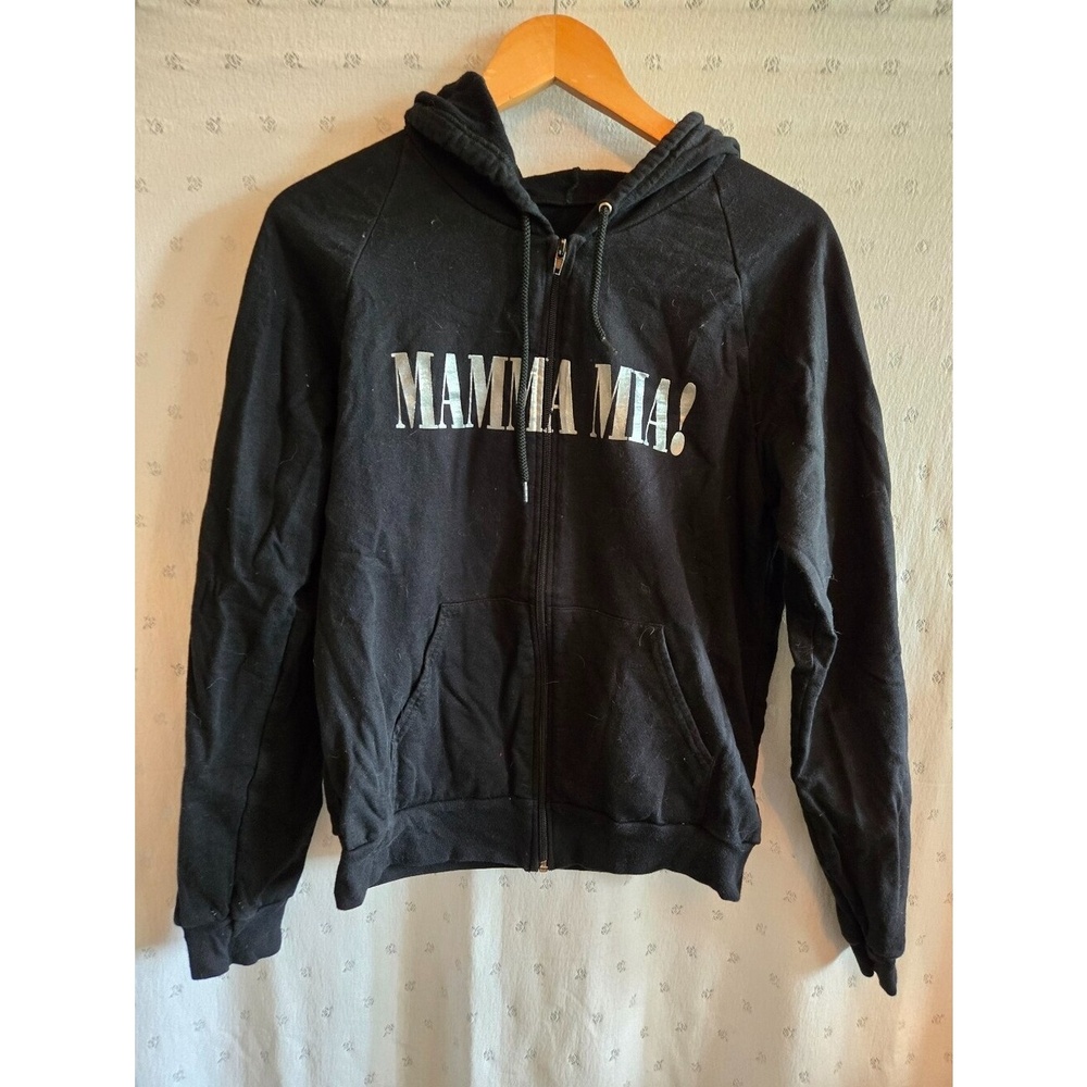Black "MAMMA MIA!" Broadway Zip Hoodie Size M